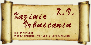 Kazimir Vrbničanin vizit kartica